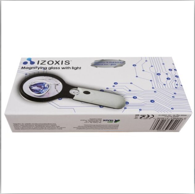 Izoxis 22670 LED-valaistu suurennuslasi hinta ja tiedot | Toimistotarvikkeet | hobbyhall.fi