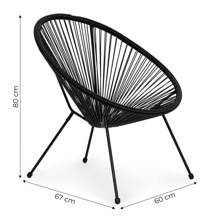 Ulkotuolisarja - 2 kpl, ModernHome hinta ja tiedot | Puutarhatuolit | hobbyhall.fi