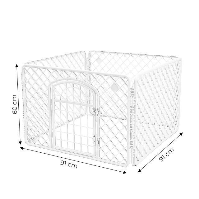 Petsi, 91x91x60 cm, valkoinen hinta ja tiedot | Kuljetushäkit ja kuljetuslaatikot | hobbyhall.fi