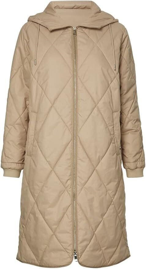 Tommy Hilfiger LW Sorona Quilted Coat naisten takki, WW0WW35092, beige hinta ja tiedot | Naisten ulkoilutakit | hobbyhall.fi