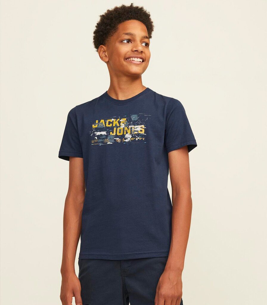 Jack & Jones lasten T-paita 12263089*03, laivastonsininen 5715610365016 hinta ja tiedot | Naisten T-paidat | hobbyhall.fi