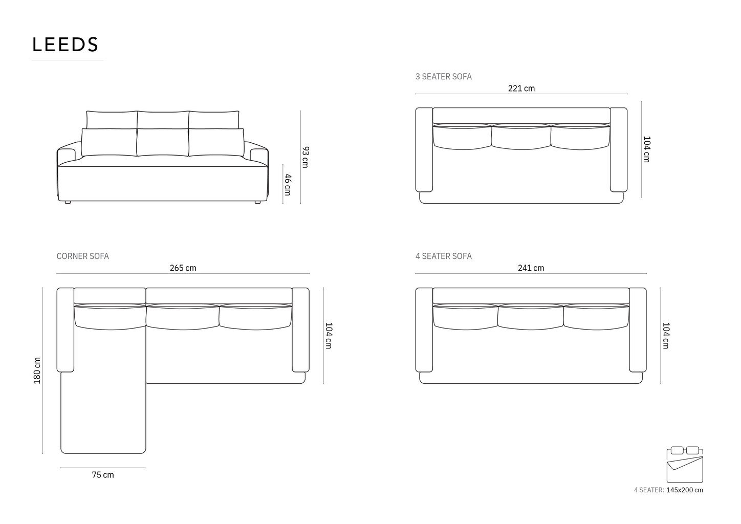 Kulmasohva Cosmopolitan Design Leeds 4, vihreä hinta ja tiedot | Kulmasohvat ja divaanisohvat | hobbyhall.fi