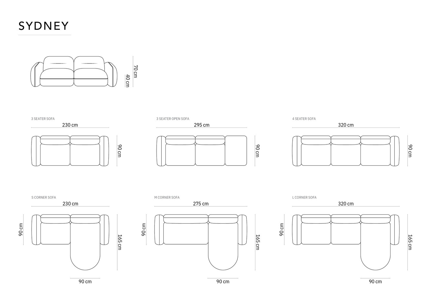 Sohva Cosmopolitan Design Sydney 3, sininen hinta ja tiedot | Sohvat ja vuodesohvat | hobbyhall.fi