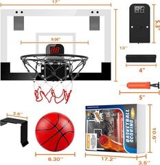 Minikoripallorenkaat sähköisellä pistelaskurilla Stay Gent hinta ja tiedot | Muut koripallotarvikkeet | hobbyhall.fi