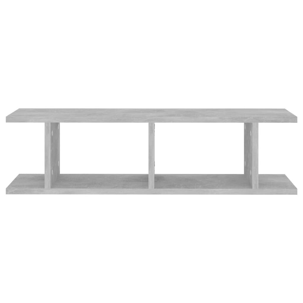 vidaXL Seinähyllyt 2 kpl betoninharmaa 75x18x20 cm tekninen puu hinta ja tiedot | Hyllyt | hobbyhall.fi