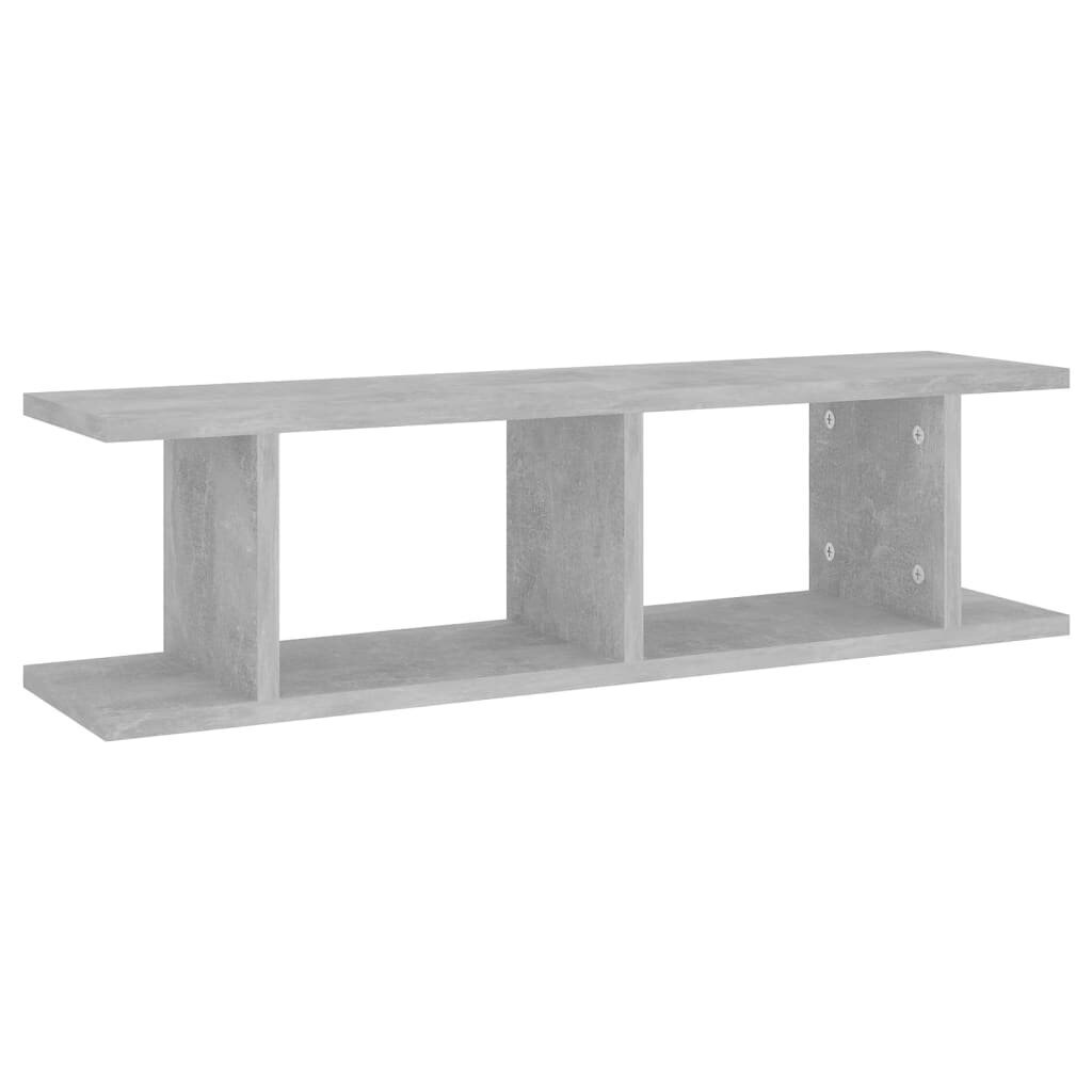 vidaXL Seinähyllyt 2 kpl betoninharmaa 75x18x20 cm tekninen puu hinta ja tiedot | Hyllyt | hobbyhall.fi