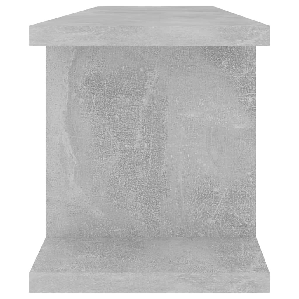 vidaXL Seinähyllyt 2 kpl betoninharmaa 75x18x20 cm tekninen puu hinta ja tiedot | Hyllyt | hobbyhall.fi