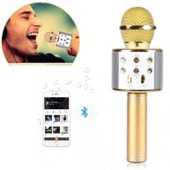 WS-858 langaton karaoke-mikrofoni - Bluetooth-käsikaiutin, kultainen hinta ja tiedot | Mikrofonit | hobbyhall.fi