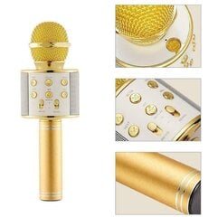 WS-858 langaton karaoke-mikrofoni - Bluetooth-käsikaiutin, kultainen hinta ja tiedot | Mikrofonit | hobbyhall.fi