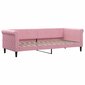 vidaXL Jatkettava sohva laatikoilla Pinkki 80x200 cm Velvet hinta ja tiedot | Sängyt | hobbyhall.fi