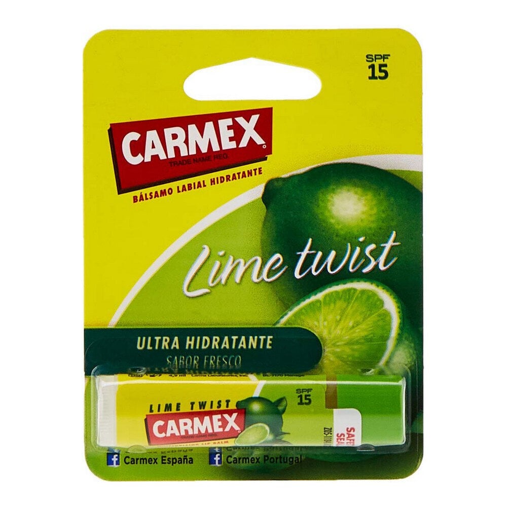 Ravitseva huulirasva Carmex Lime Twist, 4,25 g hinta ja tiedot | Huulipunat, huulikiillot ja huulirasvat | hobbyhall.fi