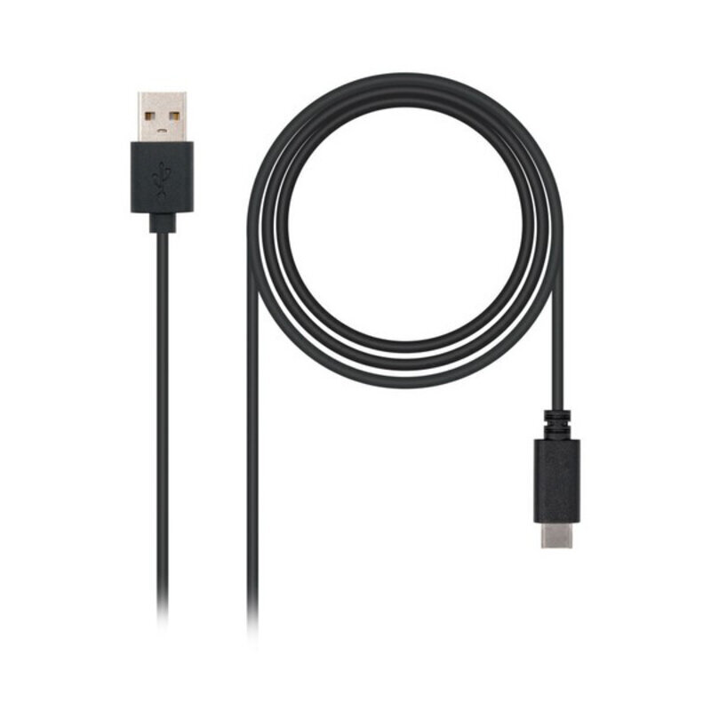 Nanaocable 10.01.210, USB A/USB C, 1 m hinta ja tiedot | Kaapelit ja adapterit | hobbyhall.fi