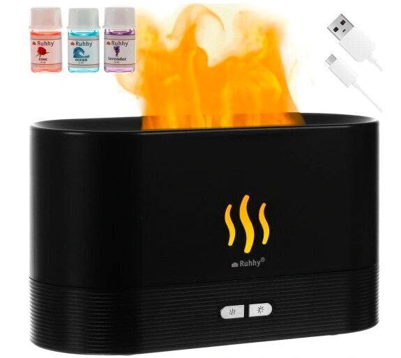 Ruhhy ilmankostutin Steam Fire Effect LED, 180ml hinta ja tiedot | Ilmankostuttimet | hobbyhall.fi