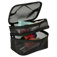 Cosmetic Travel Organizer Pinottava kosmeettisille tarvikkeille Musta ProLine hinta ja tiedot | Jalkakylvyt | hobbyhall.fi