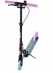 Skootteri Raven Pastelle Black/Pink 145mm käsijarrulla ja etuiskunvaimentimella + kello hinta ja tiedot | Potkulaudat | hobbyhall.fi