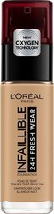 Meikkivoide Loreal Paris Infallible 24h Fresh 30 ml, 260 Golden Sun hinta ja tiedot | Meikkivoiteet ja puuterit | hobbyhall.fi