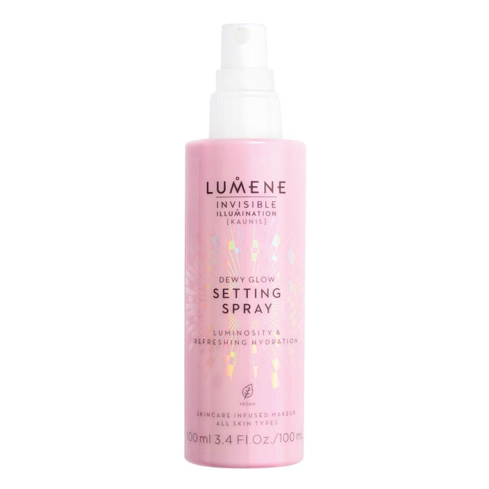 Spray meikinkiinnitysaine Lumene Invisible Illumination Dewy Glow, 100 ml hinta ja tiedot | Meikkivoiteet ja puuterit | hobbyhall.fi