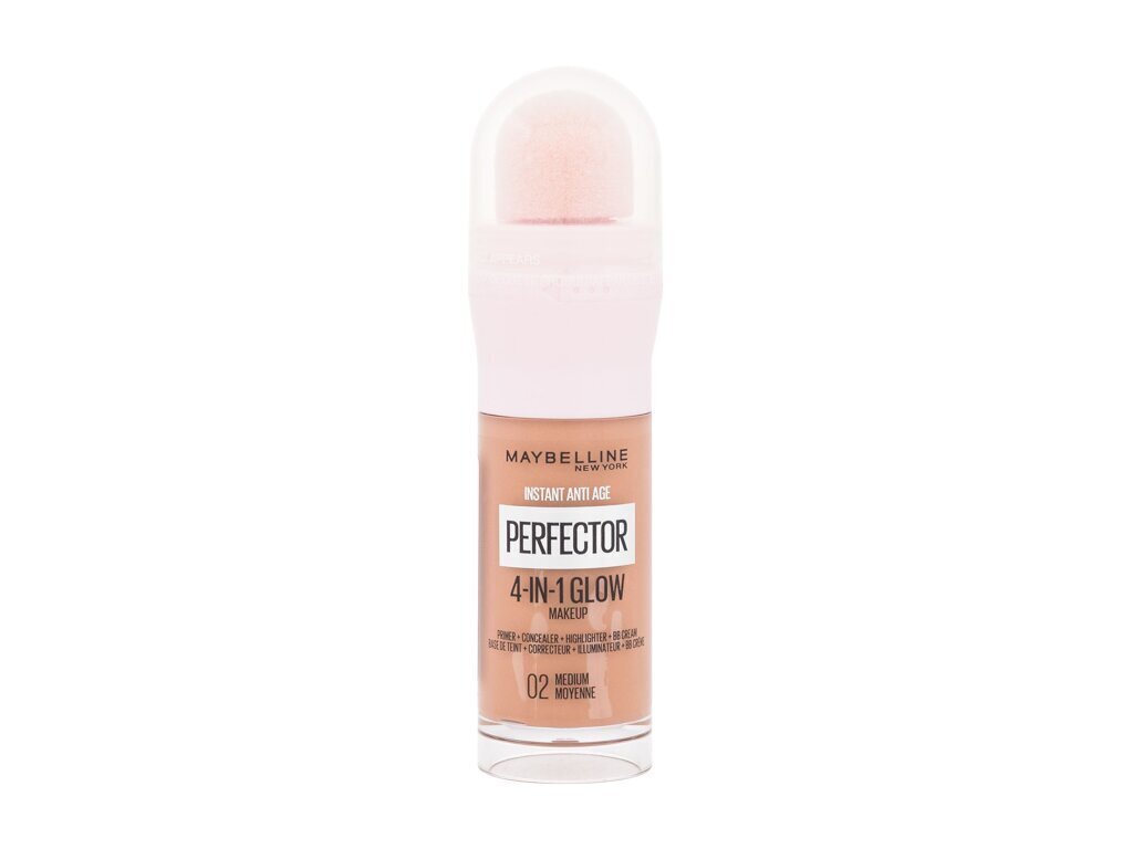 Meikkipohja Maybelline Instant Age Rewind Perfector 4-in-1 Glow 2 Medium, 20 ml hinta ja tiedot | Meikkivoiteet ja puuterit | hobbyhall.fi