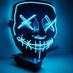 Valaistus Mask LED Party Halloween Luminous Mask hinta ja tiedot | Naamiaisasut | hobbyhall.fi