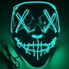 Valaistus Mask LED Party Halloween Luminous Mask hinta ja tiedot | Naamiaisasut | hobbyhall.fi