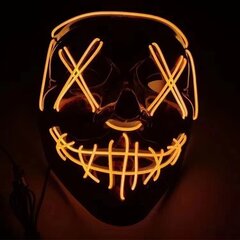 Valaistus Mask LED Party Halloween Luminous Mask hinta ja tiedot | Naamiaisasut | hobbyhall.fi