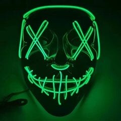 Valaistus Mask LED Party Halloween Luminous Mask hinta ja tiedot | Naamiaisasut | hobbyhall.fi