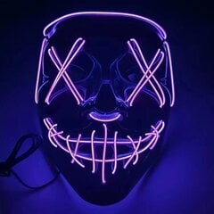 Valaistus Mask LED Party Halloween Luminous Mask hinta ja tiedot | Naamiaisasut | hobbyhall.fi