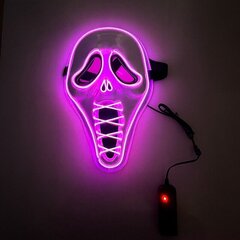 Valaistus Mask LED Party Halloween Luminous Mask hinta ja tiedot | Naamiaisasut | hobbyhall.fi