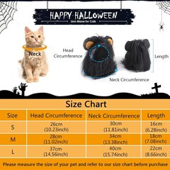 Kissan Halloween-asut - Musta Leijona Harja Peruukki Lemmikkipuvut Hattu Halloween Joulupukemiseen Asusteet Koriste kissanpennuille hinta ja tiedot | Koiran vaatteet | hobbyhall.fi