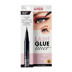 Ripsiliima ja silmäkynä Kiss Lash Glue Liner False Eyelash Glue & Eyeliner, musta, 0,7 ml hinta ja tiedot | Irtoripset ja ripsentaivuttimet | hobbyhall.fi