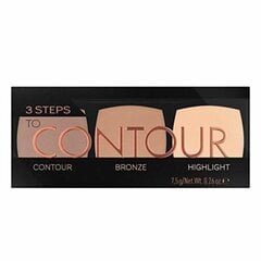 Contour paletti Catrice 3 Steps to Contour, 7,5 g hinta ja tiedot | Aurinkopuuterit ja poskipunat | hobbyhall.fi