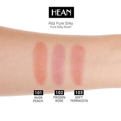 Blush Hean Pure Silkkinen poskipuna 102 Frozen Rose, 4 g hinta ja tiedot | Aurinkopuuterit ja poskipunat | hobbyhall.fi