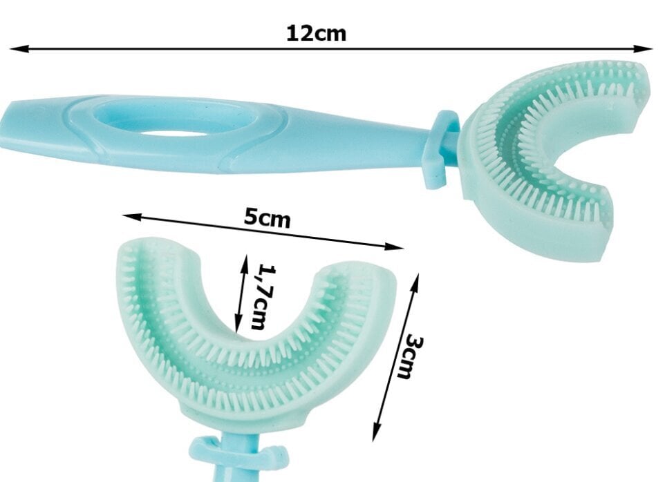 U-muotoinen silikoninen lasten hammasharja, sininen hinta ja tiedot | Suuhygienia | hobbyhall.fi