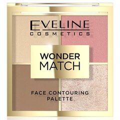 Kasvojen muotoilupaletti Eveline Wonder Match Face Contouring Palette 02, 10 g hinta ja tiedot | Aurinkopuuterit ja poskipunat | hobbyhall.fi