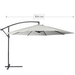 Kokoonpano aurinkosuoja kahvalla, 300 cm, beige hinta ja tiedot | Aurinkovarjot ja markiisit | hobbyhall.fi