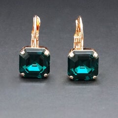 Naisten korvakorut, DiamondSky "Imperial (Emerald)", Swarovski -kristalleilla hinta ja tiedot | Korvakorut | hobbyhall.fi