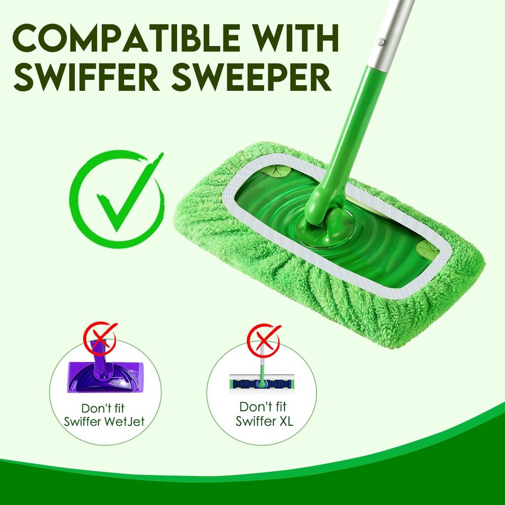 Uudelleenkäytettävät märkätyynyt Swiffer Sweeper Moppi Kuiva Lakaisuliinat Märkä Moppausliinat Kotitaloussiivous Pestävä Mikrokuituliina Puhdistustyökalut hinta ja tiedot | Pöytäliinat, tabletit ja lautasliinat | hobbyhall.fi