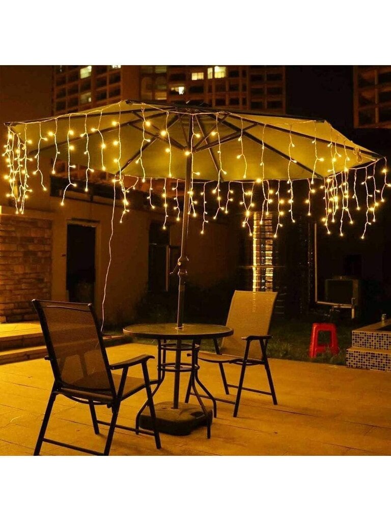 Ulkoseppeleen jääpuikot, 400 LED, lämmin valkoinen hinta ja tiedot | Jouluvalot | hobbyhall.fi