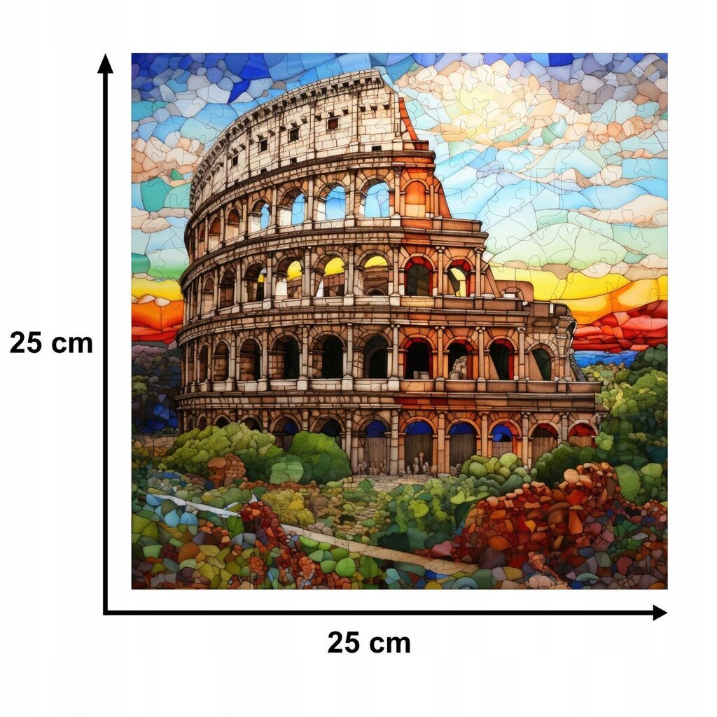 Palapeli Colosseum Mruu&amp;Pruu 25 x 25 cm 150 palaa Puupalapeli hinta ja tiedot | Palapelit | hobbyhall.fi