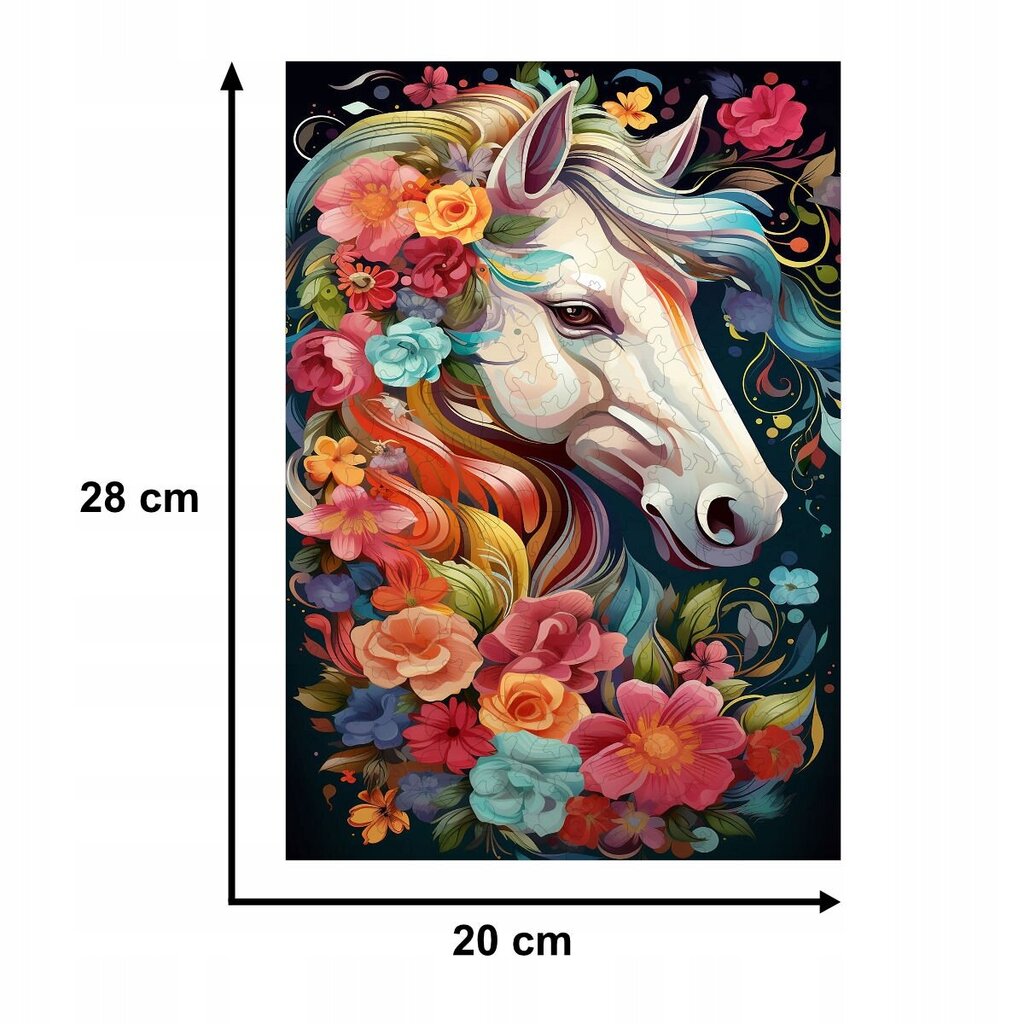 Palapeli Hevonen Mruu&amp;Pruu 20 x 28 cm 160 palaa Puinen palapeli hinta ja tiedot | Palapelit | hobbyhall.fi