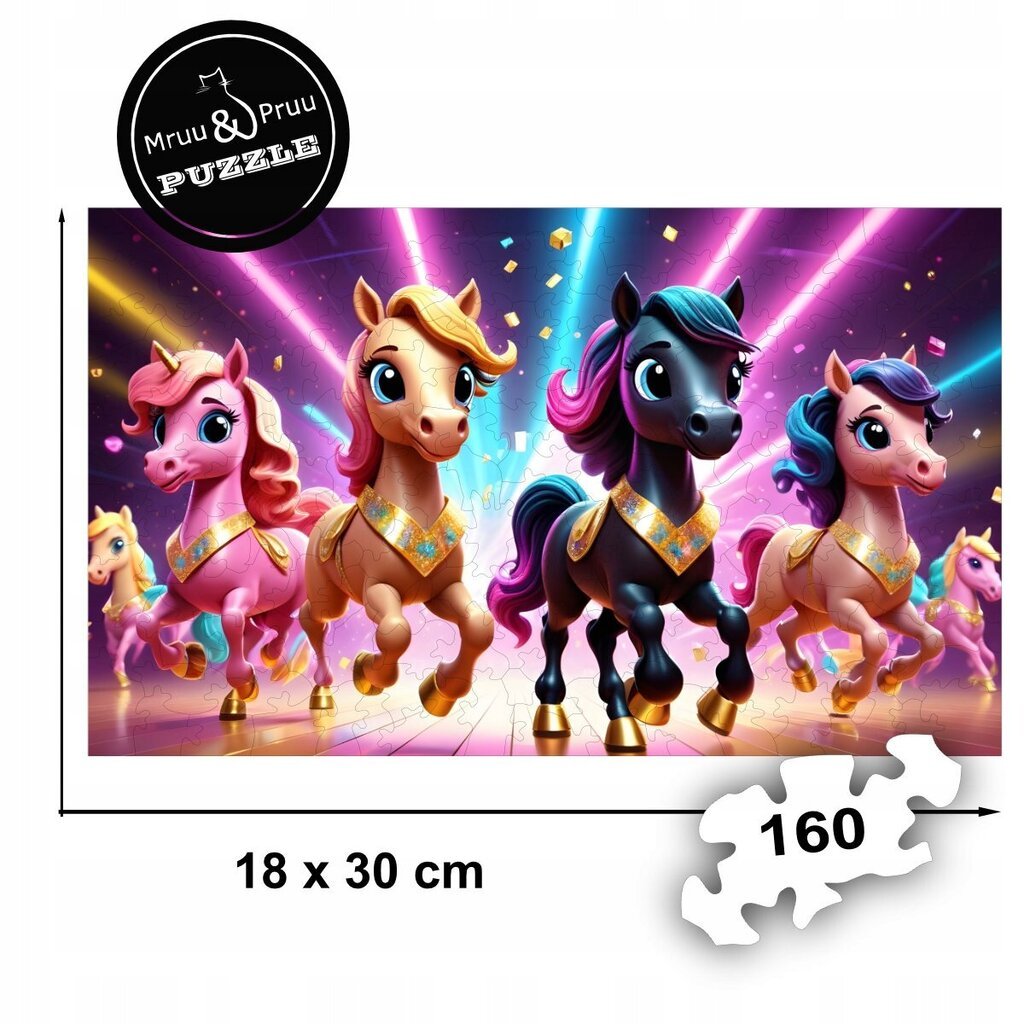 Puzzle Pony 160 palaa Puinen palapeli Mruu&amp;Pruu hinta ja tiedot | Palapelit | hobbyhall.fi