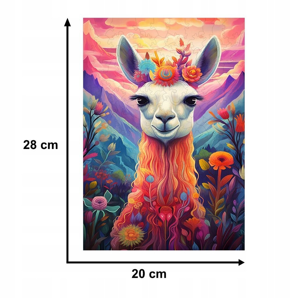 Palapeli Lama Mruu&amp;Pruu 20 x 28 cm 160 palaa Puinen palapeli hinta ja tiedot | Palapelit | hobbyhall.fi