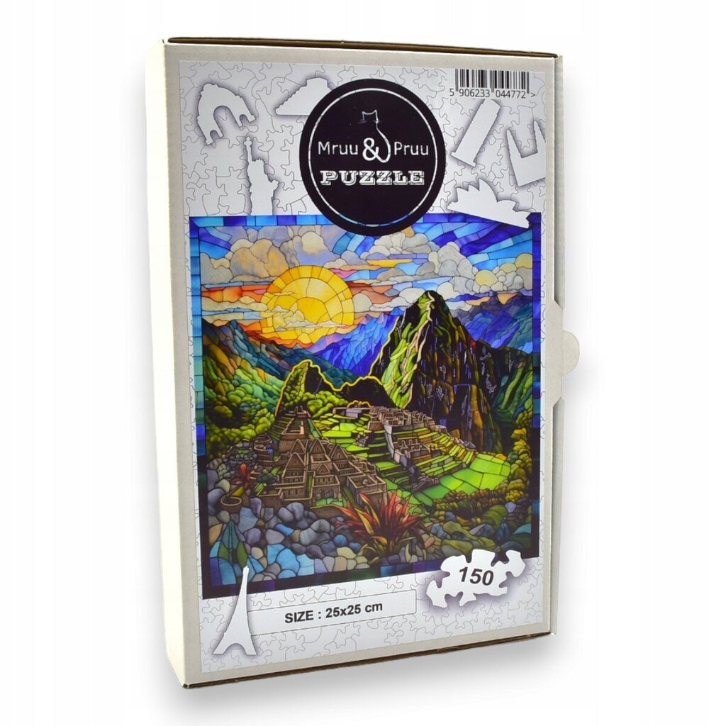 Palapeli Machu Picchu Mruu&amp;Pruu 25 x 25 cm 150 palaa Puinen palapeli hinta ja tiedot | Palapelit | hobbyhall.fi