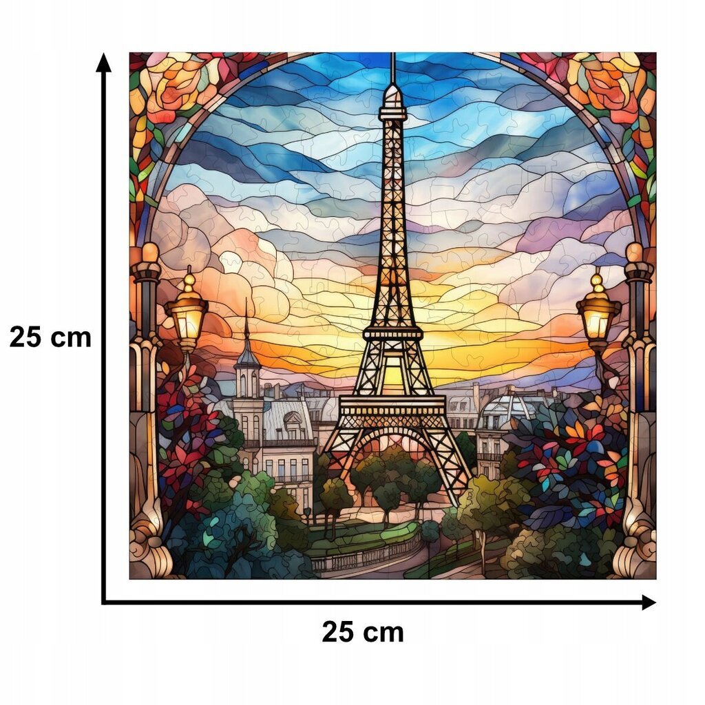 Palapeli Eiffel-torni Mruu&amp;Pruu 25 x 25 cm 150 palaa Puinen palapeli hinta ja tiedot | Palapelit | hobbyhall.fi