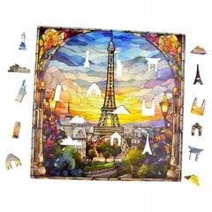 Palapeli Eiffel-torni Mruu&amp;Pruu 25 x 25 cm 150 palaa Puinen palapeli hinta ja tiedot | Palapelit | hobbyhall.fi