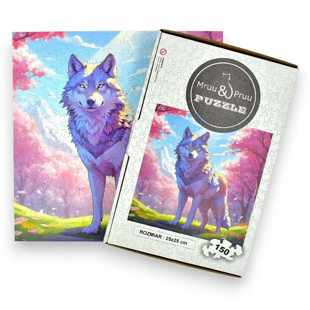 Mruu &amp; Pruu Wolf Puzzle 25 x 25 cm 150 palaa Puinen palapeli hinta ja tiedot | Palapelit | hobbyhall.fi