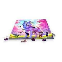 Mruu &amp; Pruu Wolf Puzzle 25 x 25 cm 150 palaa Puinen palapeli hinta ja tiedot | Palapelit | hobbyhall.fi