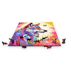 Palapeli Wolf Mruu&amp;Pruu 25 x 25 cm 150 palaa Puinen palapeli hinta ja tiedot | Palapelit | hobbyhall.fi