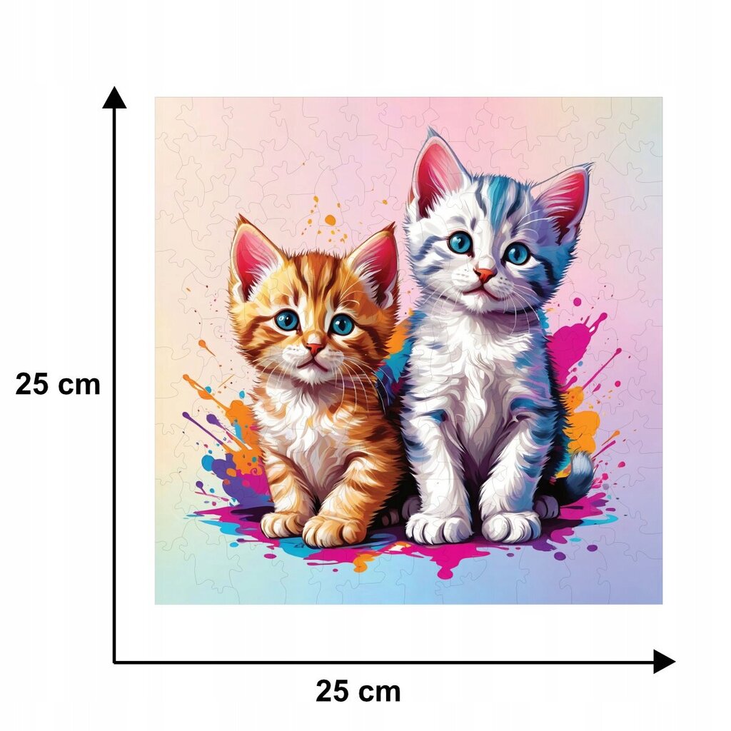 Palapeli Mruu&amp;Pruu 25 x 25 cm CATS 150 palaa Puinen palapeli hinta ja tiedot | Palapelit | hobbyhall.fi