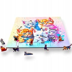 Palapeli Mruu&amp;Pruu 25 x 25 cm CATS 150 palaa Puinen palapeli hinta ja tiedot | Palapelit | hobbyhall.fi